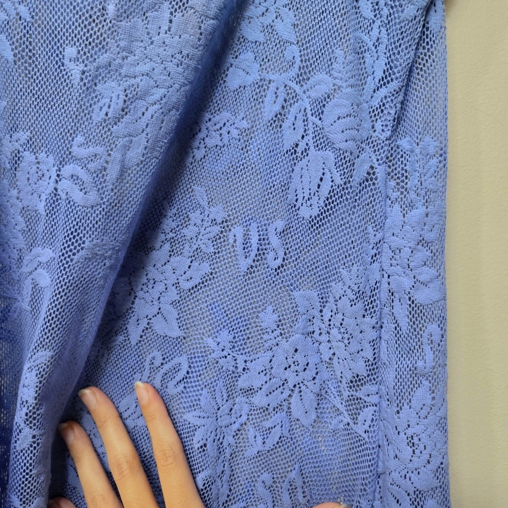 Vintage Y2K Victoria's Secret Cami Tank Top Small Blue Ombre Sheer Lace Coquette - Picture 5 of 8